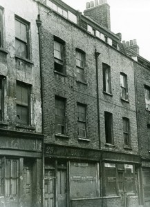 A view of the facade of 29 Hanbury Street where the body of Jack the Ripper victim Annie Chapman was found.