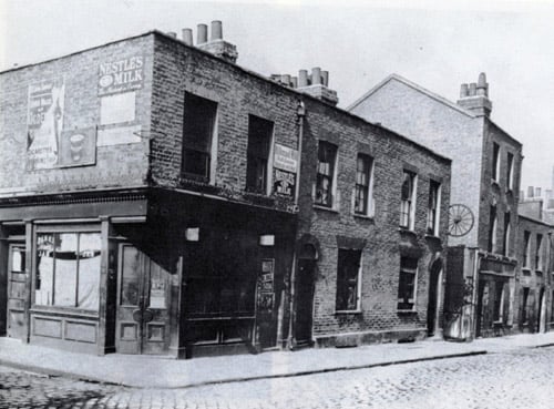 A view of Berner Street where Elizabeth Stride, the third Jack the Ripper victim, was murdered.