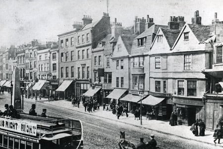 A view along Whitechapel High Street where our Jack the Ripper Tour starts.