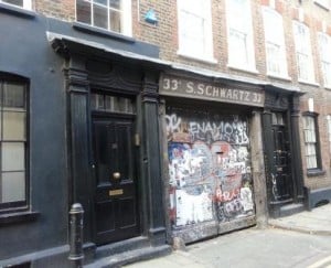 This is one of the old buildings that lines Fournier Street in Spitalfields.