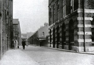Looking along Buck's Row to the site where the murder took place.