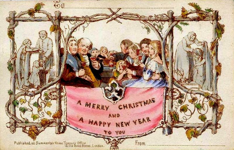 The first Christmas card .