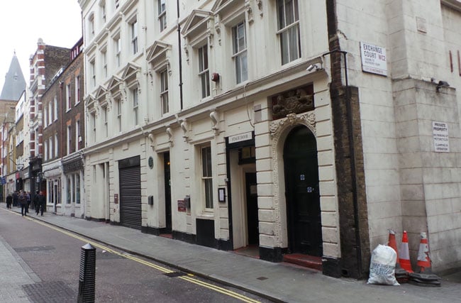 A view along Maiden Lane.