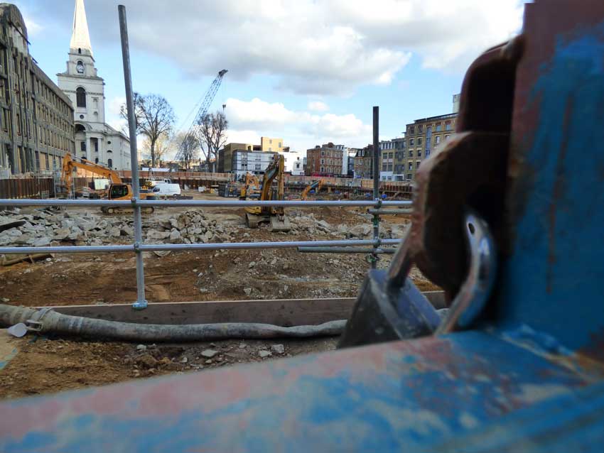 The demolition of Dorset Street.