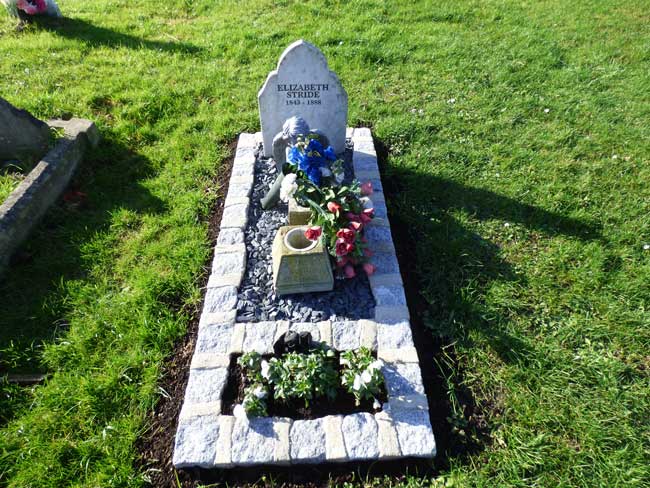 A view of the grave of Elizabeth Stride.