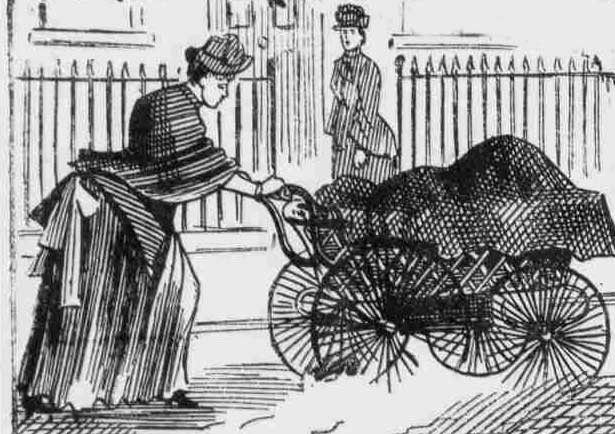 Mrs Annie Gardiner sees Mary Pearcey struggling to push the perambulator.