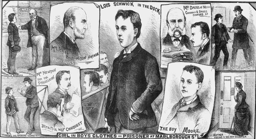 Illustrations showing the various people involved in the case.