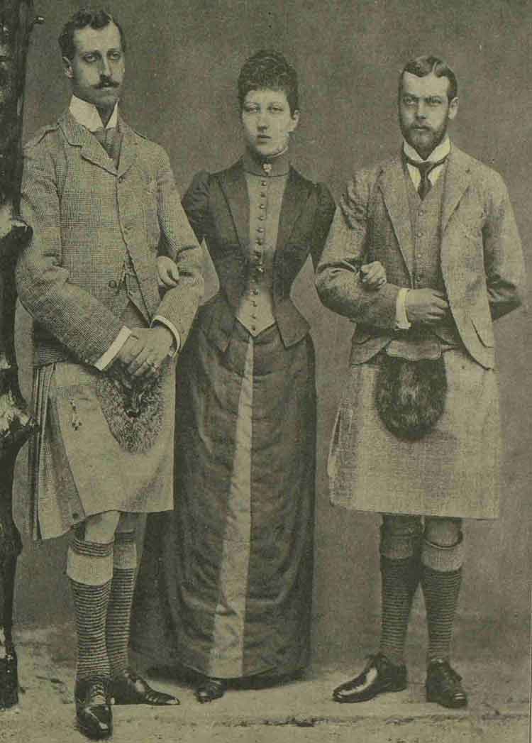 A photograph of the Duke of Clarence, Princess Louise and Prince George.