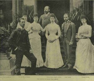 A photograph showing the Prince of Wales and his family, including Prince Albert Victor.