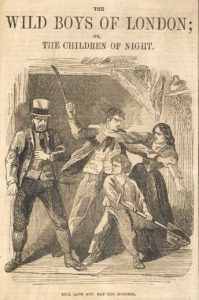 The front cover showing the wild boys of London.