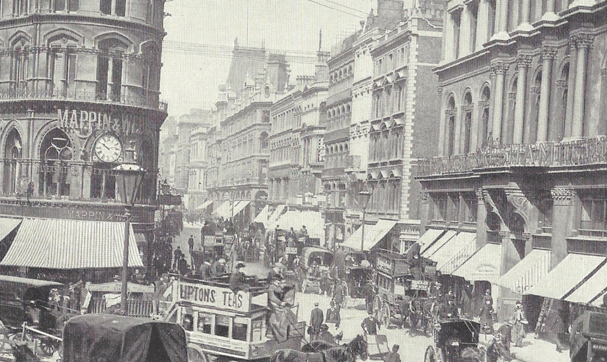 Traffic on the street around Cheapside.
