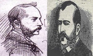 Portraits of Abberline (left) and Helson (right).