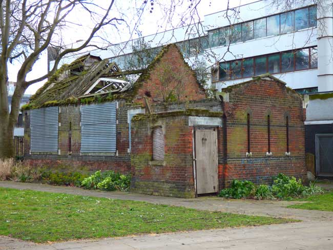 The former mortuary in the churchyard.