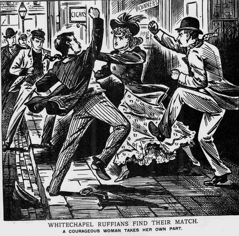 An illustration showing the attack on Annie Toffler.