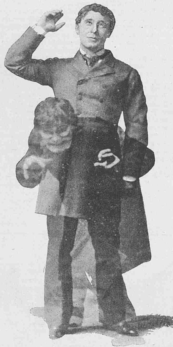 Richard Mansfield is shown in the dual role of Jekyll and Hyde.