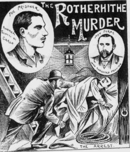 Illustrations showing the arrest of the suspect.
