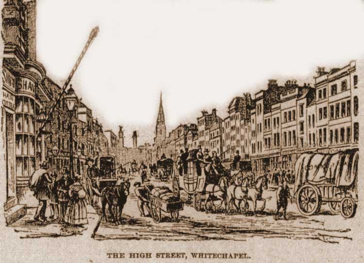 A sketch of Whitechapel High Street.