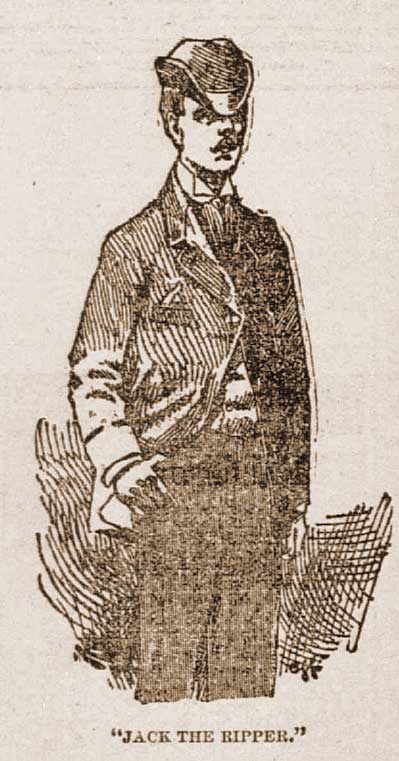 A sketch of what Jack the Ripper was thought to look like.