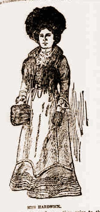 A sketch of the murdered woman.