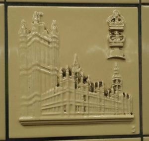 A tile depicting Houses of Parliament