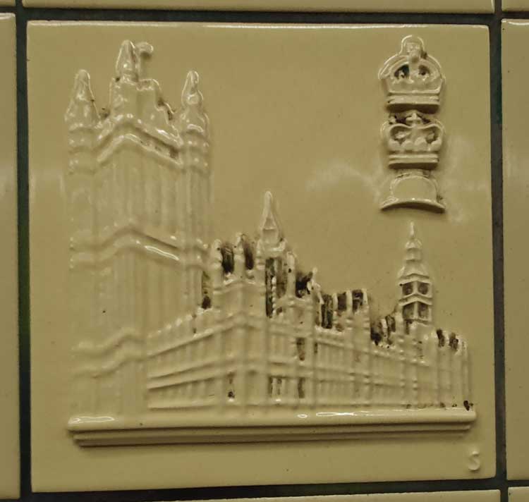 A tile depicting Houses of Parliament