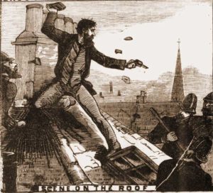 Wright keep police at bay on the roof.