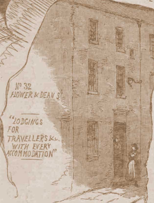 An illustration of Flower and Dean Street.