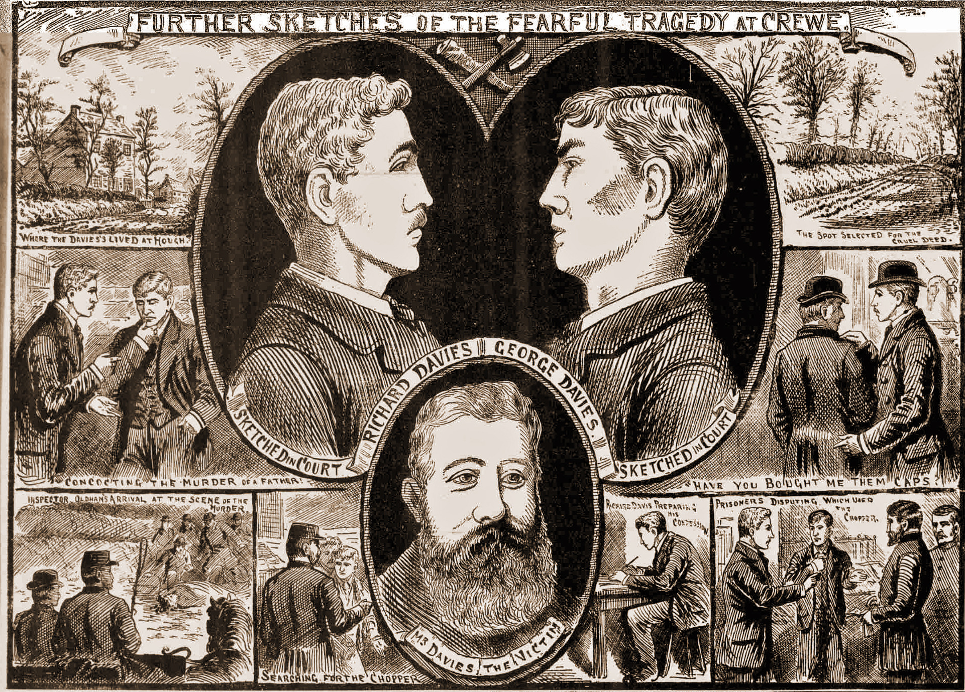 An Illustration showing Richard and George Davies.
