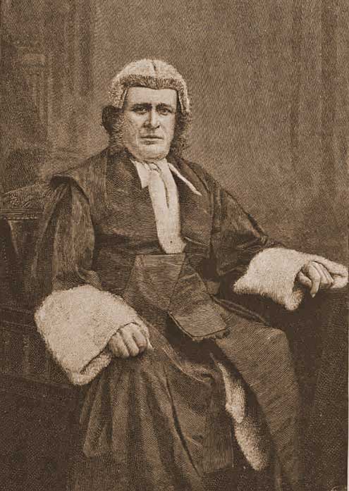 A photograph of the judge, Mr. Justice Stephen.