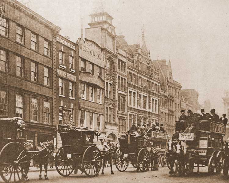 A photograph of traffic on Fleet Street.